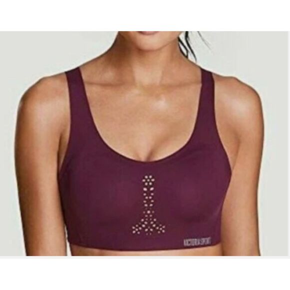 ~ Victoria Sport 32DD/E Angel Max Sports Bra Peach/Pink Firm Support Adjustable - Picture 6 of 14